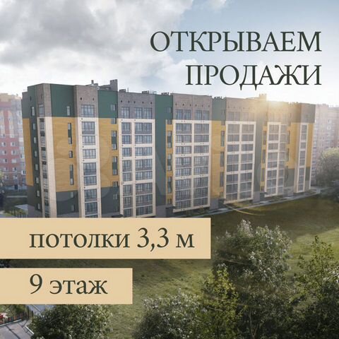 1-к. квартира, 51,6 м², 3/9 эт.