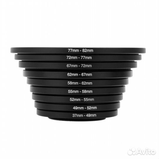 Набор переходных понижающих колец PWR 82-37mm