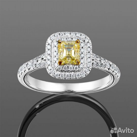 Золотое кольцо Fancy с бриллиантами 1.04Ct