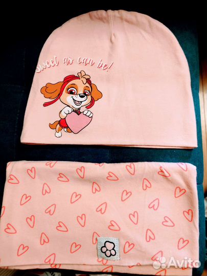 Шапка и снуд д/девочки на 3/4 г