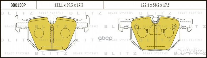Колодки тормозные дисковые BMW 5 (E60) 03- BB0