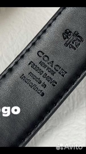 Новый мужской ремень кожа натуральная Coach