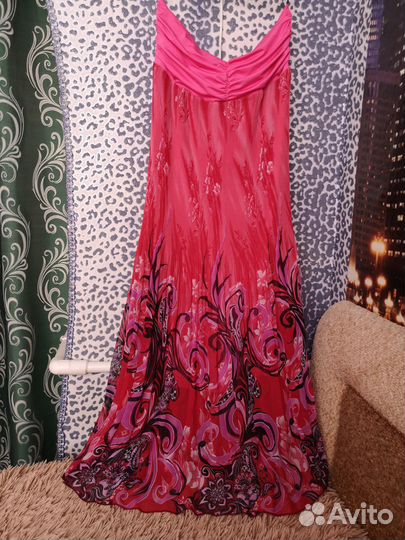 Пляжный сарафан новый шифон плиссировка 46 размер