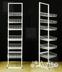 Стеллажи пр 180см сетчатые с корзинками
