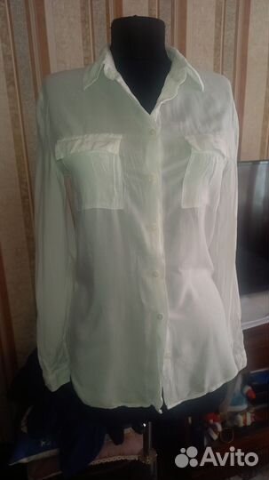 Рубашка белая benetton хлопок