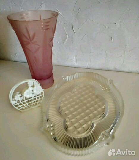 Пластик вазы, шкатулки, панно СССР