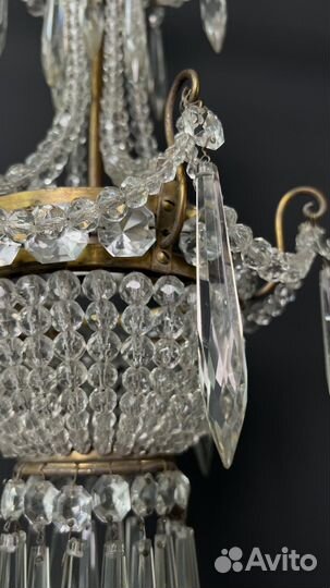 Антикварная хрустальная люстра
