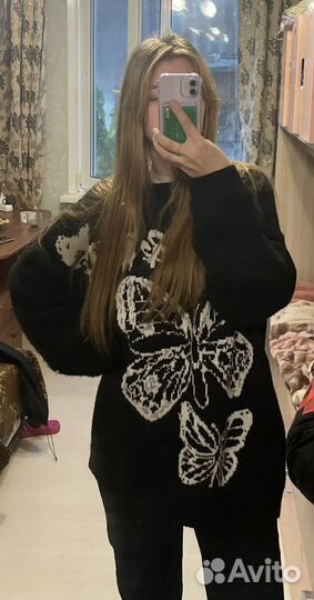 Свитер ss&tid, Dead inside, бабочки