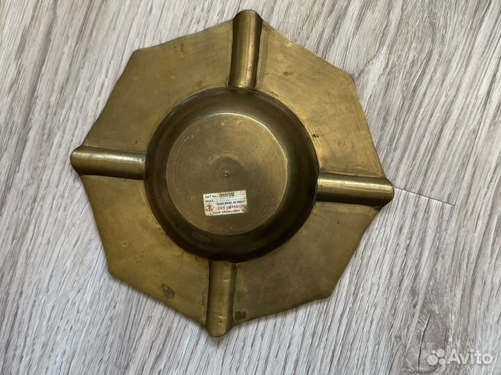 Пепельница латунь Индия hand made