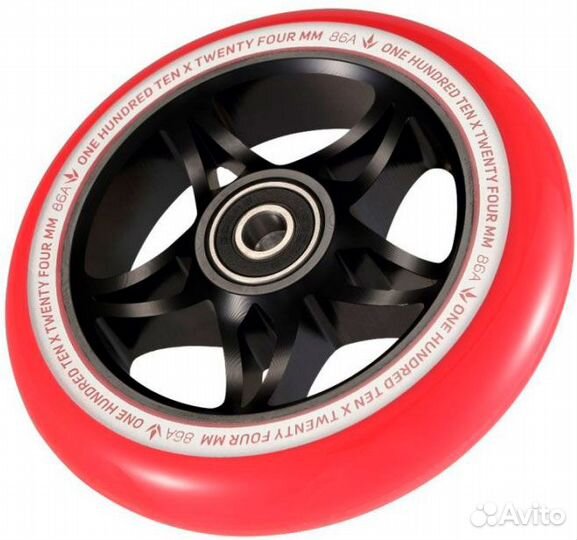 Колесо blunt S3 110mm Black-Red Kra20