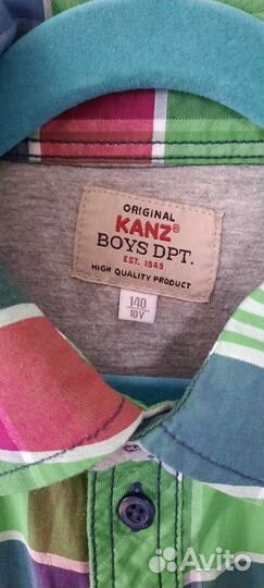 Клетчатая рубашка на мальчика размер:140