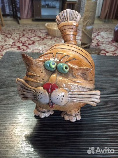 Кот керамический, авторская работа