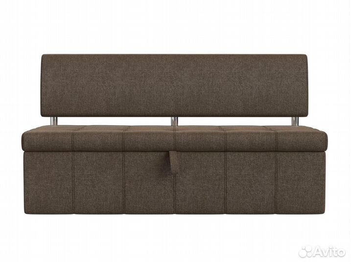 Диван кухонный прямой Стоун, рогожка, коричневый