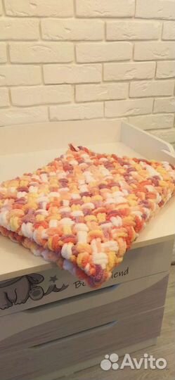 Плед детский вязаный ручная работа