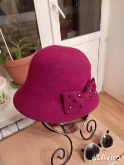 Шапка женская шляпа шерсть