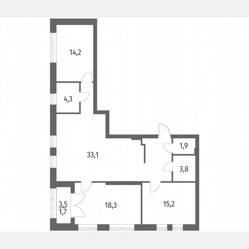 3-к. квартира, 102,7 м², 3/11 эт.