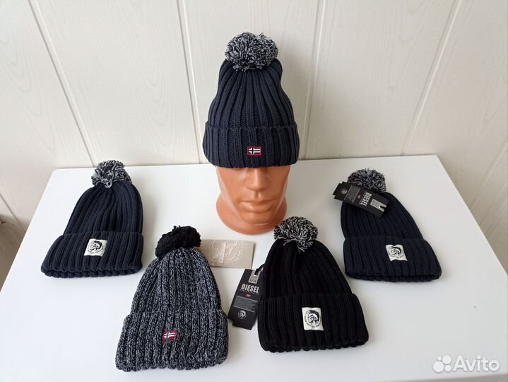 Шапка Мужская Napapijri и Diesel Качество Люкс
