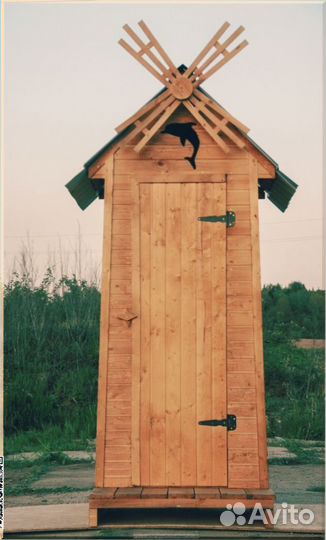 Уличный туалет деревянный TZR