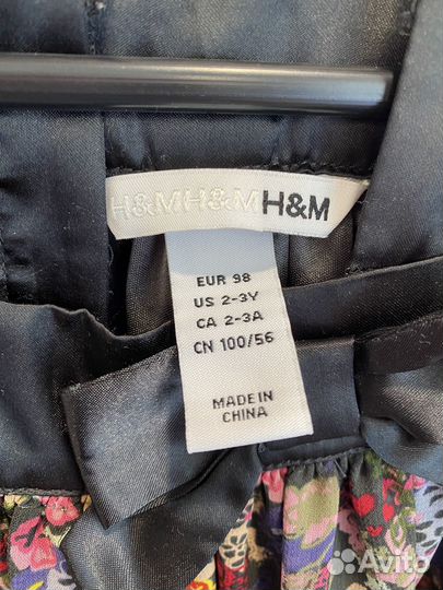 Платье для девочки hm 98 размера
