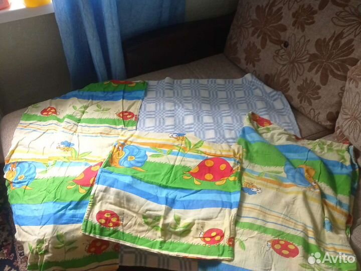 Одеяло байковое детское + постельное бельё
