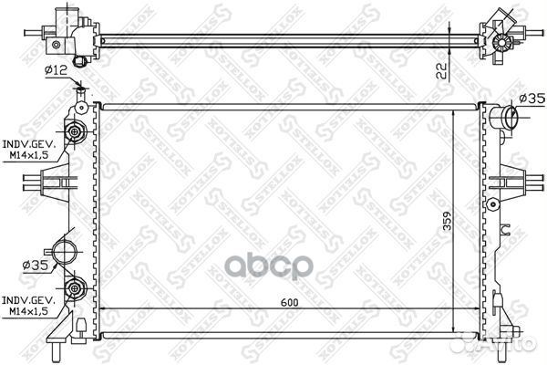 10-25062-SX радиатор системы охлаждения Opel A