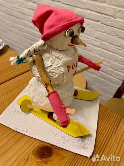 Зимняя поделка Снеговичка (снеговик, снежная баба)