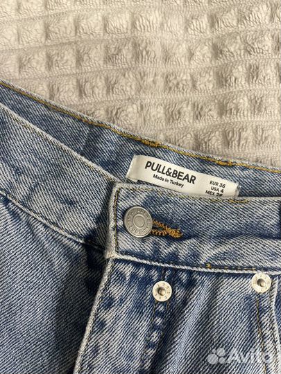 Джинсы pull and bear 36 бананы голубые