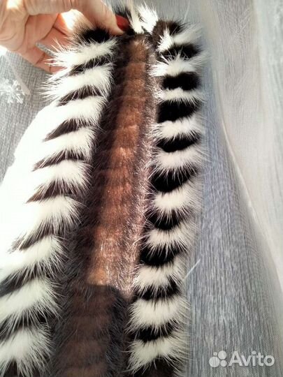 Норковая повязка на голову,новая