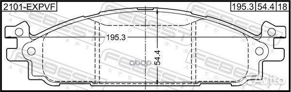 Колодки передние ford explorer V TUB 2011- 2101