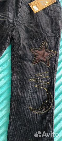 Вельветовые утепленные брюки р 122