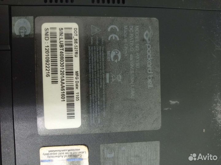 Ноутбук packard bell