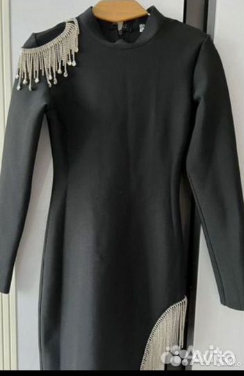 Роскошное бандажное платье со стазами