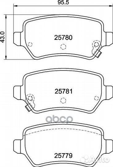 Колодки тормозные дисковые зад NP6153 nissh