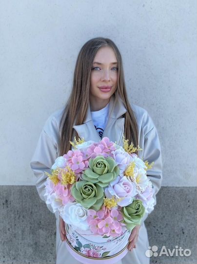 Букеты к 8 марта из мыла ручной работы