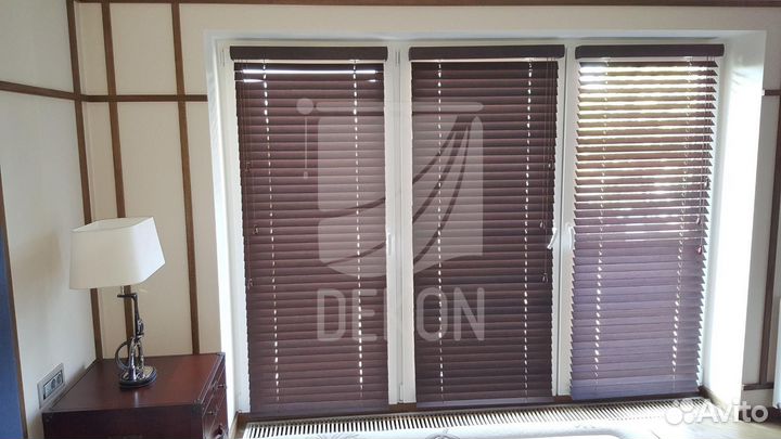 Деревянные жалюзи с замером и установкой