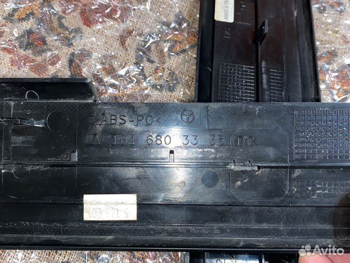 Накладки порогов Мерседес мл 164 Амг