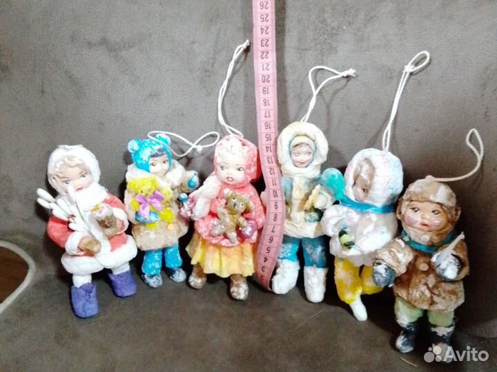 Ватные игрушки ручной работы в ассортименте