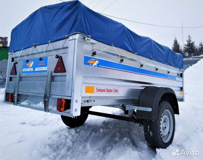 Прицеп 2,25х1,3х0,5 Кремень тент300