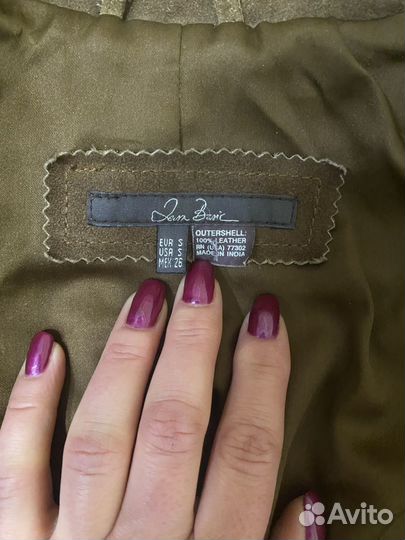 Zara пиджак натуральная замша