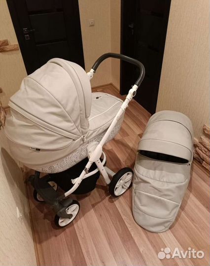 Коляска 2 в 1. Roan bass soft. Экокожа