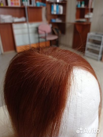 Накладка на пробор из натуральных волос