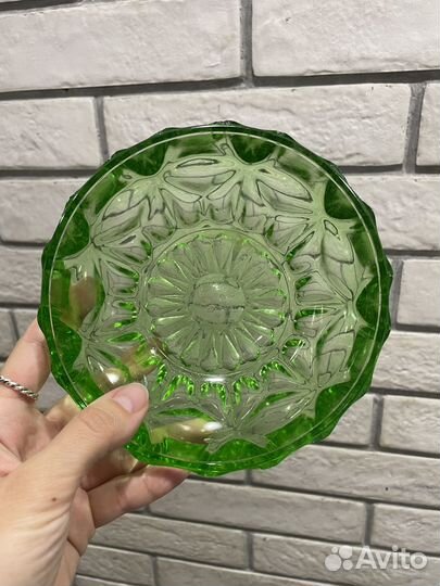 Салатник конфетница СССР цветное стекло