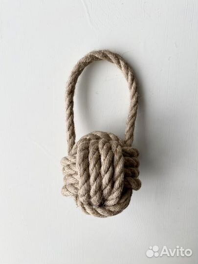 Стоппер для двери/Игрушка для собак, джут