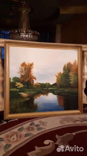 Вечерний пейзаж х.м. 1.0 х 0.9