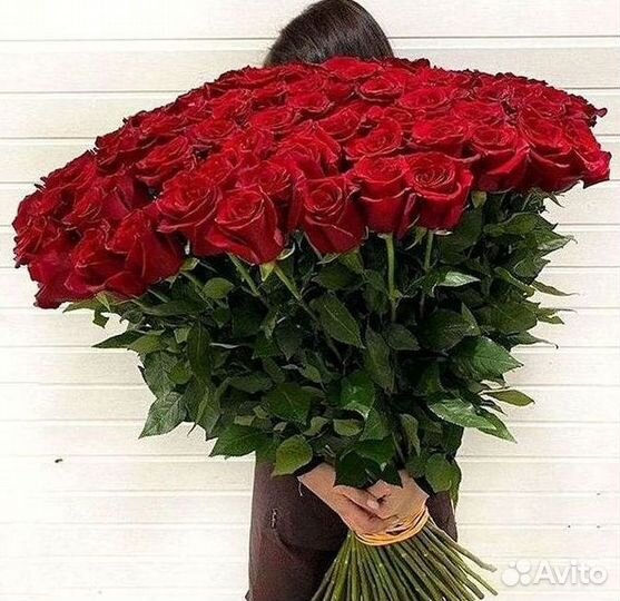 Розы высокие Доставка цветов