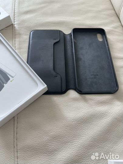 Чехол на iPhone XS MAX кожаный