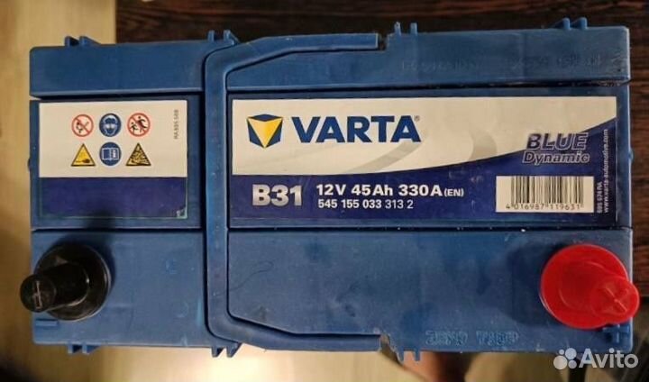 Аккумулятор бу Varta 45 Ah 330 A