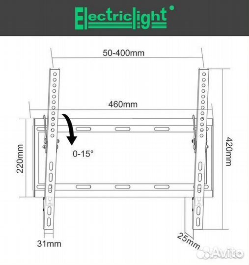 Кронштейн для тв на стену Electriclight кб-01-94B
