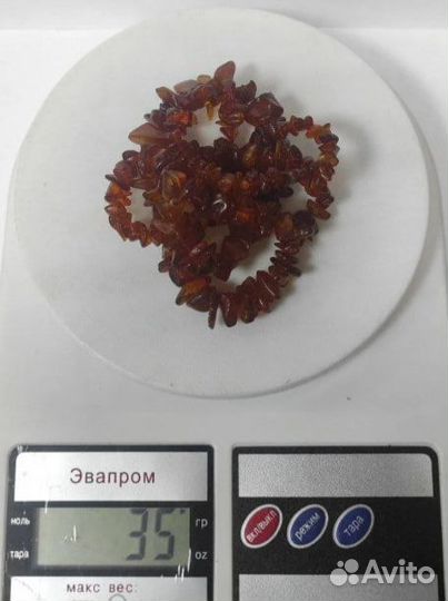 Винтажные женские бусы из природного янтаря Длина