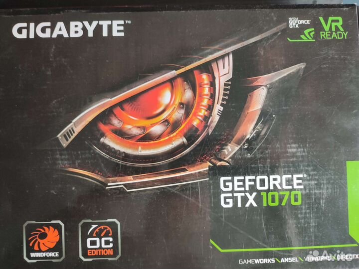 Видеокарта GTX 1070 Gigabyte